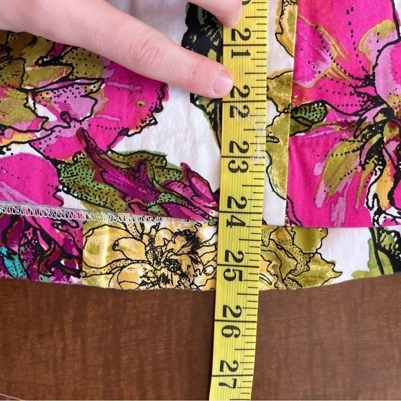 Lane Bryant Size 18 White Multi Color Floral A-Line Mini Skirt - Picture 9 of 9